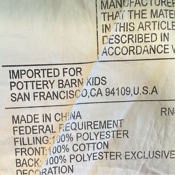 Pottery Barn Kids Packable Beach Blanket Tote Picnic EUC - Picture 6 of 6